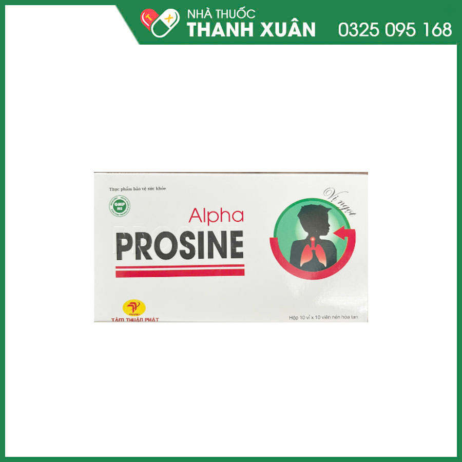 Alpha Prosine hỗ trợ giảm tình trạng viêm họng, đau họng và hỗ trợ sức khỏe đường hô hấp